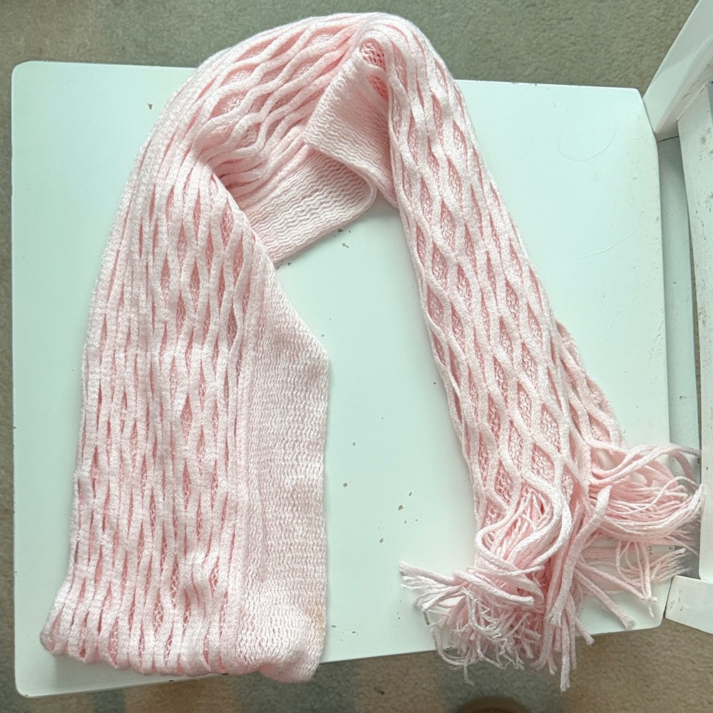 Pink Knitted Scarf